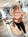 WWW Merry + Bright Peach Crewneck