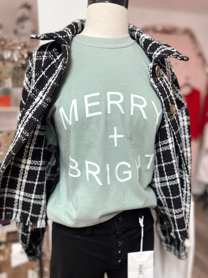 WWW Merry + Bright Green Tee