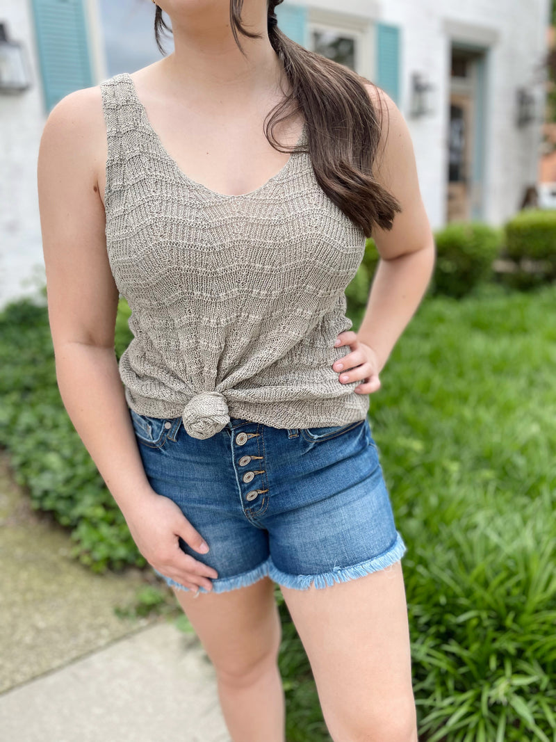 Kalani High Rise Denim Shorts